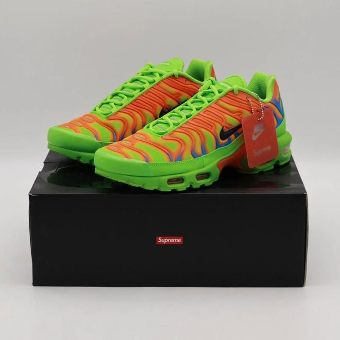 CHAUSSURES DE BASKET-BALL DA1472-300 Nike Air Max Plus TN Supreme Mean Green Black Vivid Orange (Mens)