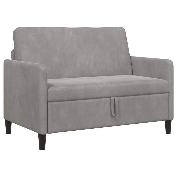 Canapé avec rangement - Sofa avec rangement - vidaXL - polyester - gris clair - 122 x 78 x 87 cm - 2 places 7048118