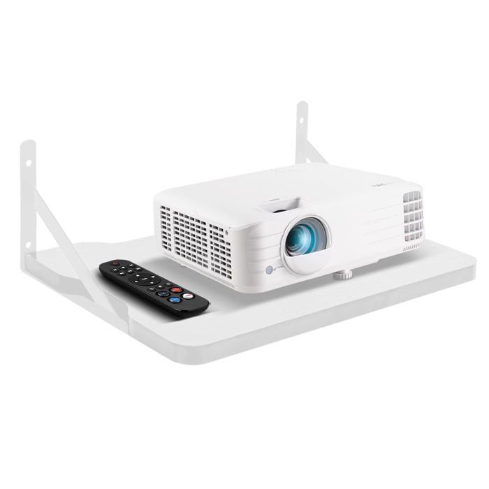 Étagère murale flottante MDF pour projecteur portable routeur modem boîte câble - Blanc petit. Corvina