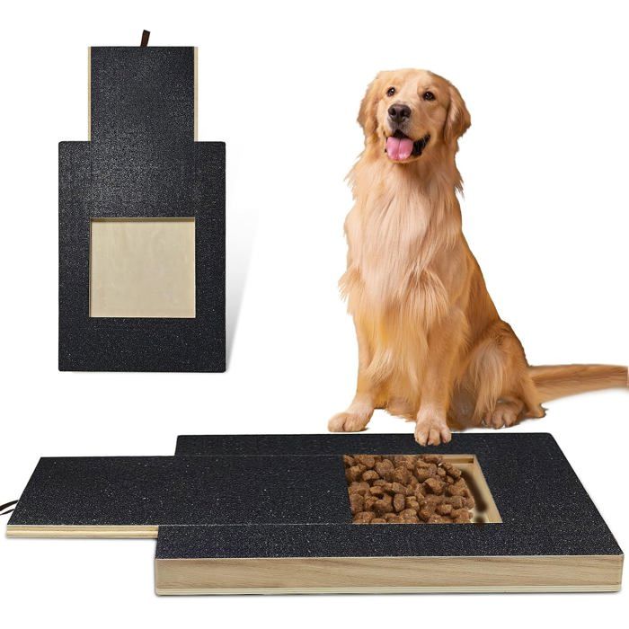 Ponceuse à Griffes pour Chien avec Boîte à Goûter et Friandises Griffoir pour Ongles Sans Stress Planche à Gratter en Papier