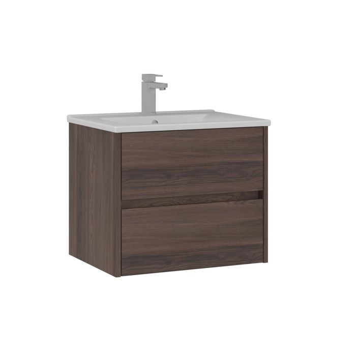 Meuble Vasque Side 65 v2 - 65 x 45 x 52 cm - Dark Walnut