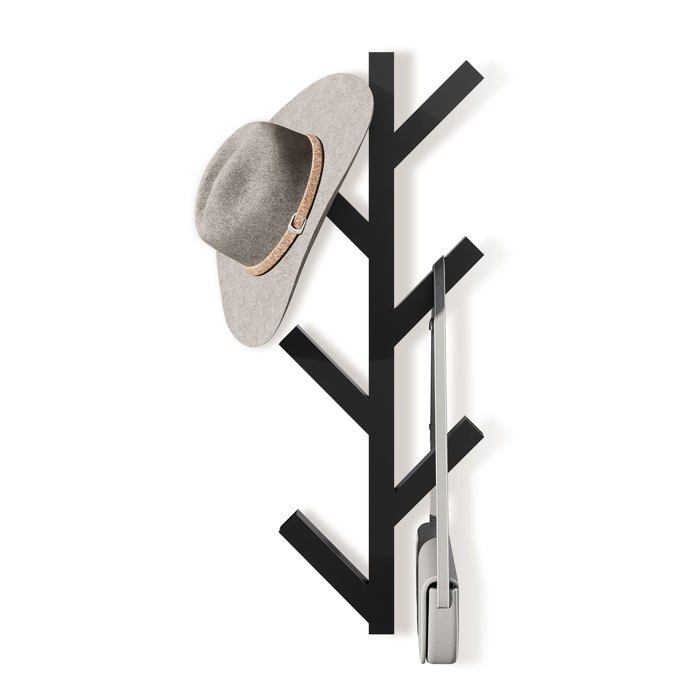 Porte-Manteau Patère Murale en Métal - 41CM Vertical Porte Manteau Mural avec 6 Crochets Pour Suspendre Vestes Manteaux Chapeaux