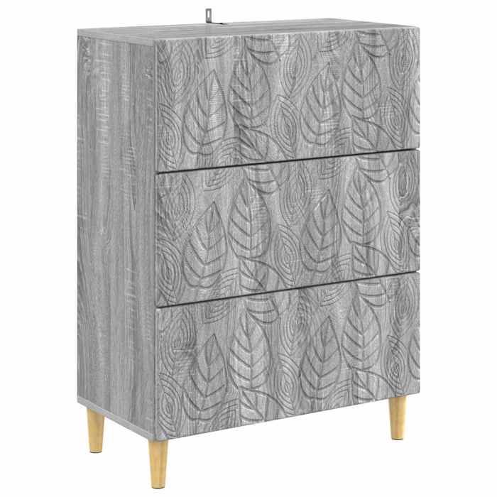 Elégance - Chic Commode moderne salon-séjour - Armoire à tiroirs - Sonoma gris - 66x34 5x90cm_0855264