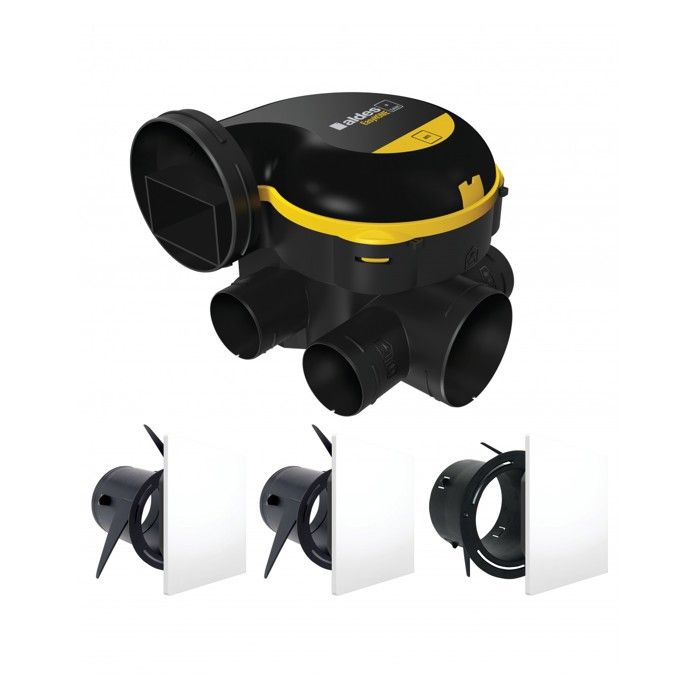 Kit Vmc Simple Flux Easyhome Auto + Grilles De Ventilation Colorline
