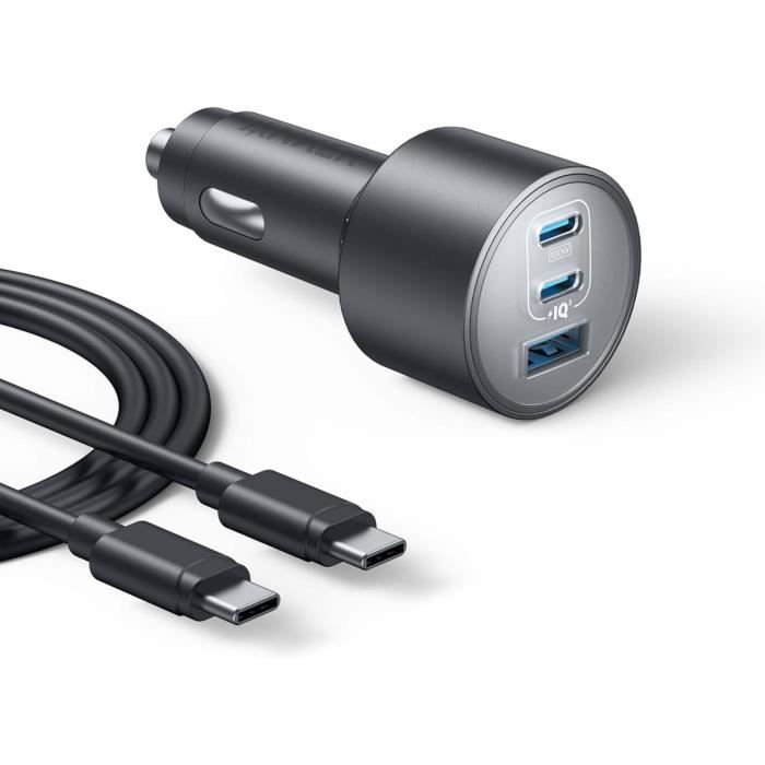 Chargeur Allume Cigare ANKER Max 3 Ports USB Ultra Compact Recharge Rapide