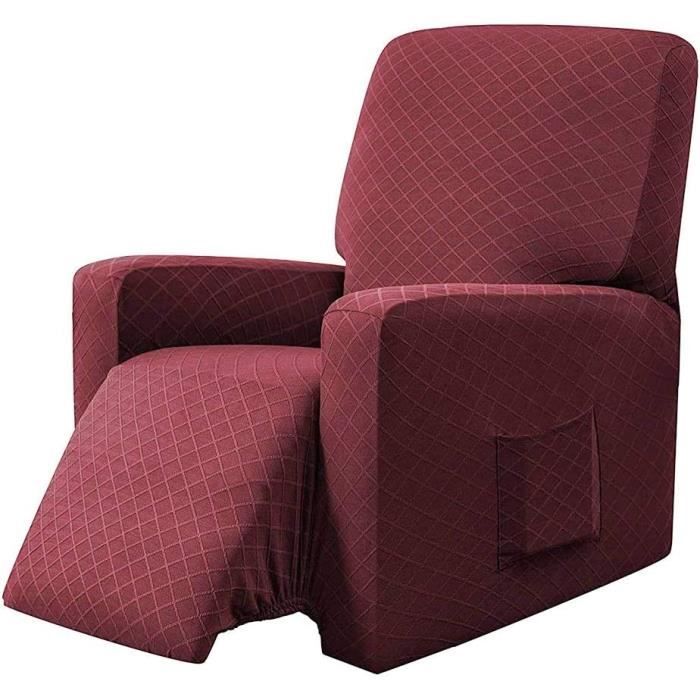 Housse De Fauteuil à Oreilles Antidérapante Avec Housse De Pouf – Protection Complète, Élégante Et Facile à Installer