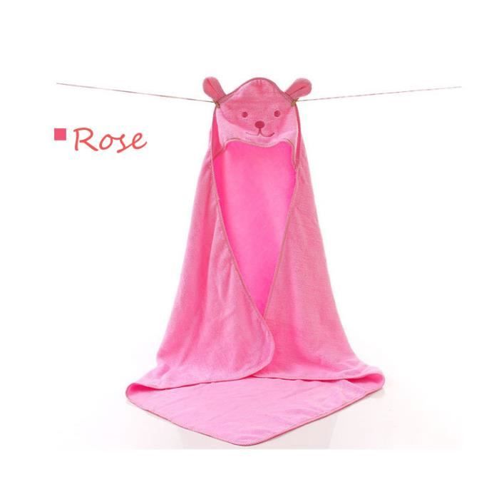 Drap Serviette Sortie De Bain Avec Capuche Ours Pour Bebe Rose Piscine Plage Peignoir Pyjama Cape Pochon Imprime Brode 100 Coton Achat Vente Serviette De Plage Cdiscount