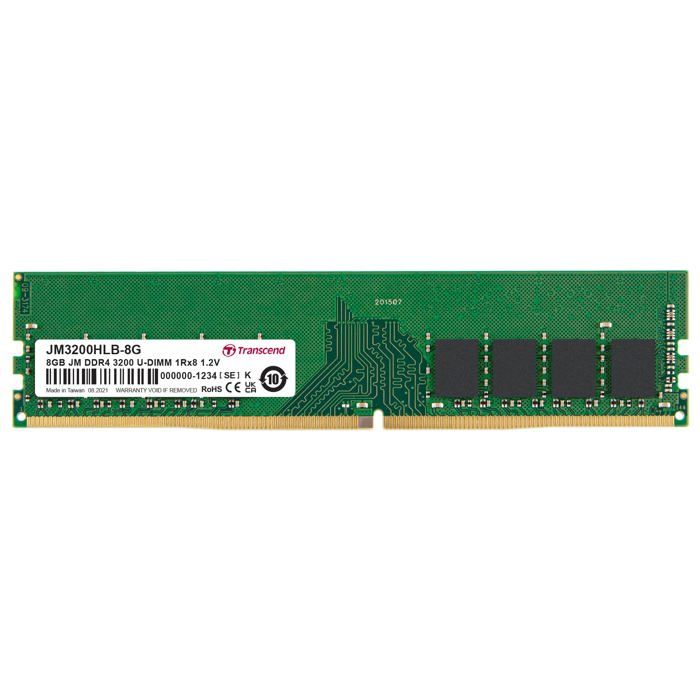 Transcend JetRam JM3200HLB 8G module de mémoire 8 Go 1 x 8 Go DDR4 3200 MHz Neuf - vue 5