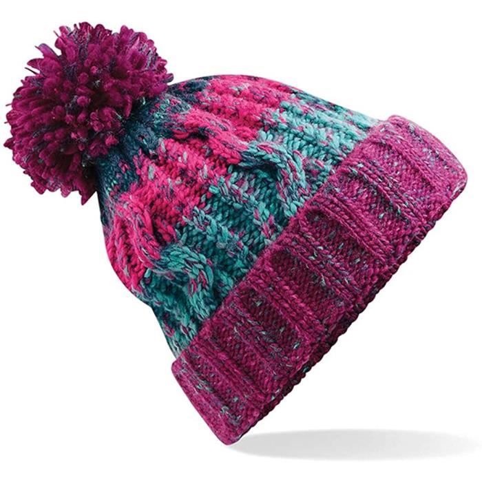Bonnet En Tricot Avec Pompon ASVP - Unisexe, Doublure Polaire, 100% Acrylique - 8