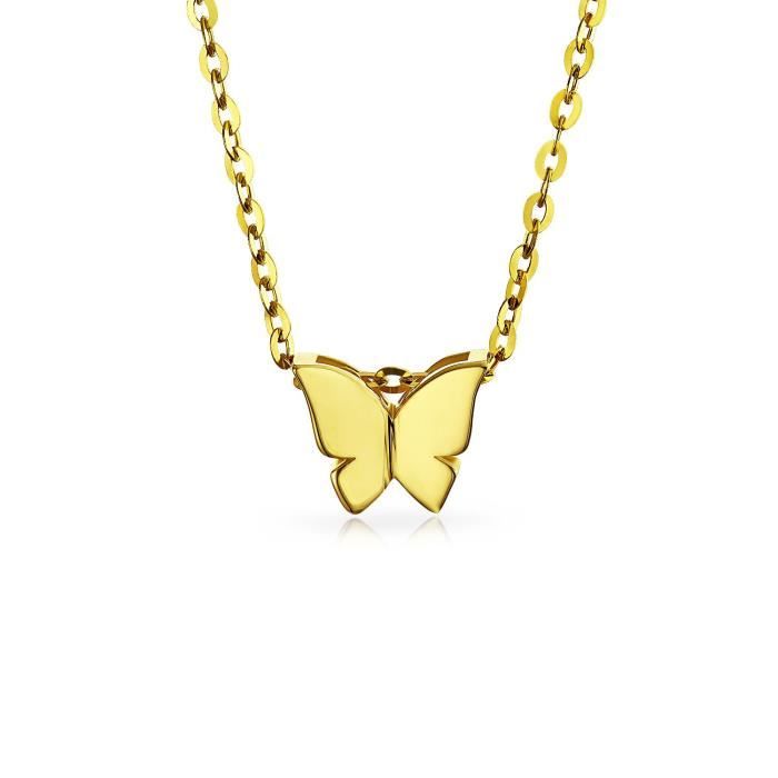 14K Or Jaune Finition Mama Collier Pendentif