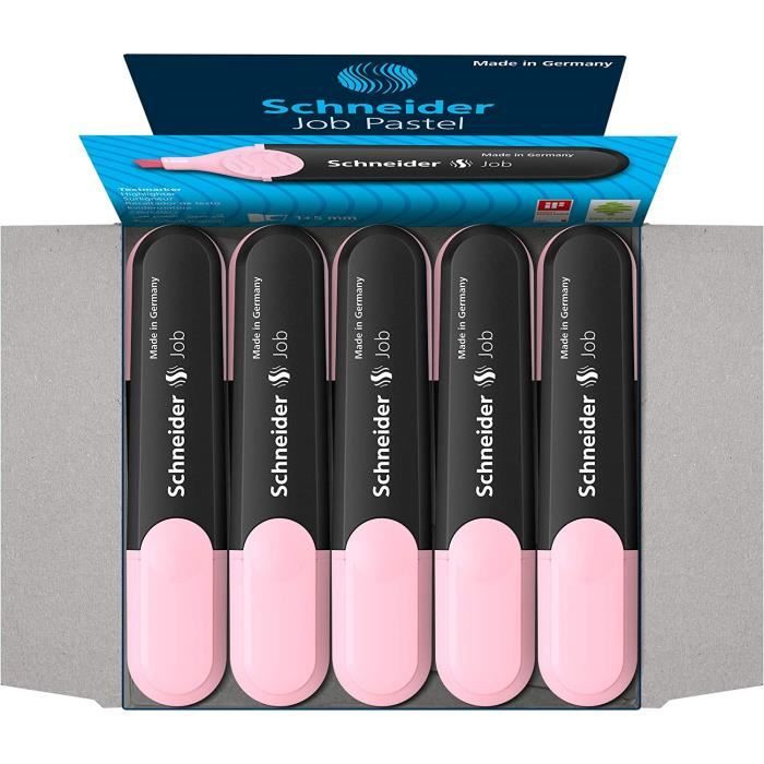 Surligneurs STABILO BOSS ORIGINAL Lot De 3 - Pointe Biseautée 2-5mm, Rose, Rechargeables
