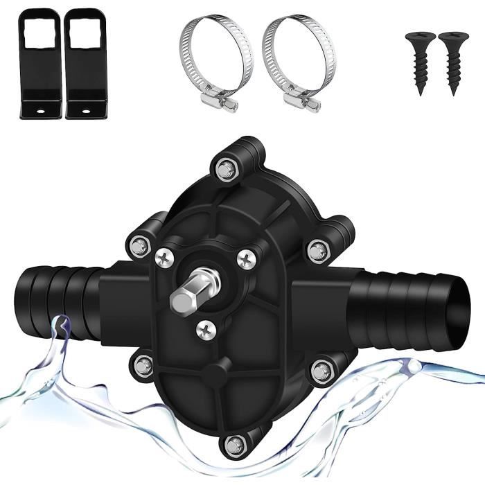 Pompe à Eau Portable électrique Pour Perceuse - Débit 20-40L/min, Tige Hexagonale 1/4" | Parfaite Pour Le Transfert De Liquides Légers