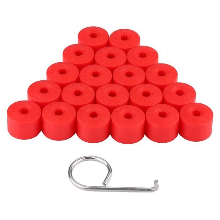 20 Pièces Cache-Écrous De Roue 17 Mm - Nylon PA66, Anti-poussière & Antivol - Noir (16 Standards + 4 Antivol) - 2
