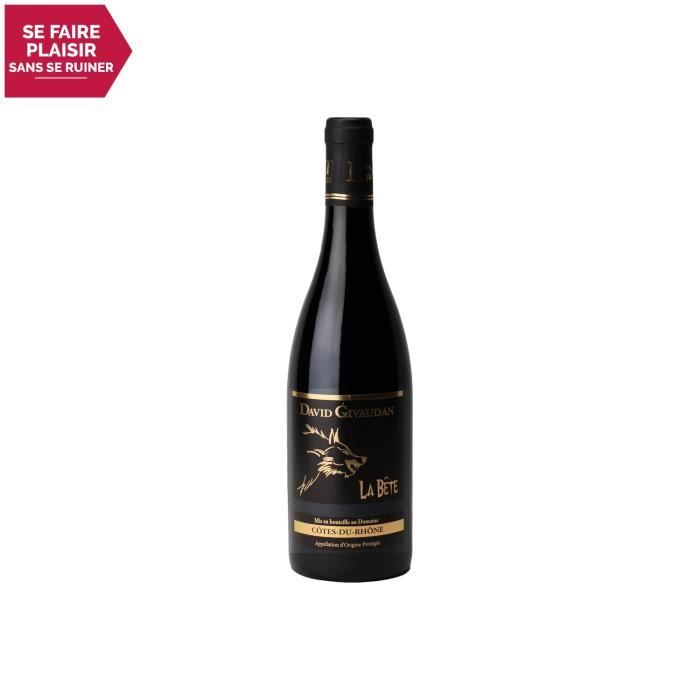 Côtes du Rhône Cuvée la Bête Rouge 2018 75cl David Givaudan Vin AOC Rouge de la Vallée du Côtes du Rhône Cuvée la Bête Rouge 2018 75cl David Givaudan Vin AOC Rouge de la Vallée du
