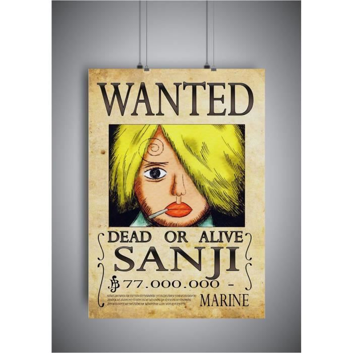Sanji - Cadre Manga One Piece - version couleur | Poster