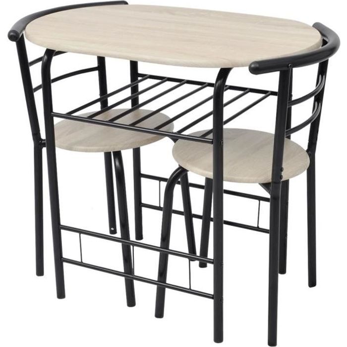 Table De Cuisine Petite Bois De Mdf Et Metal Noir Kitchen Table A