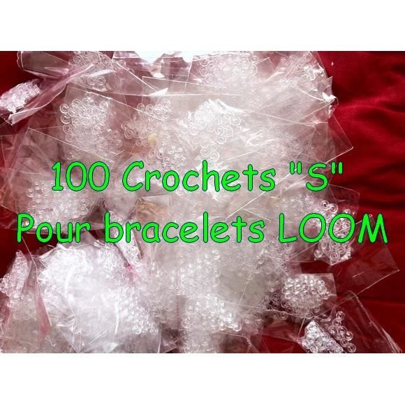 100 CROCHET FERMETURE S BRACELET ELASTIQUE LOOM