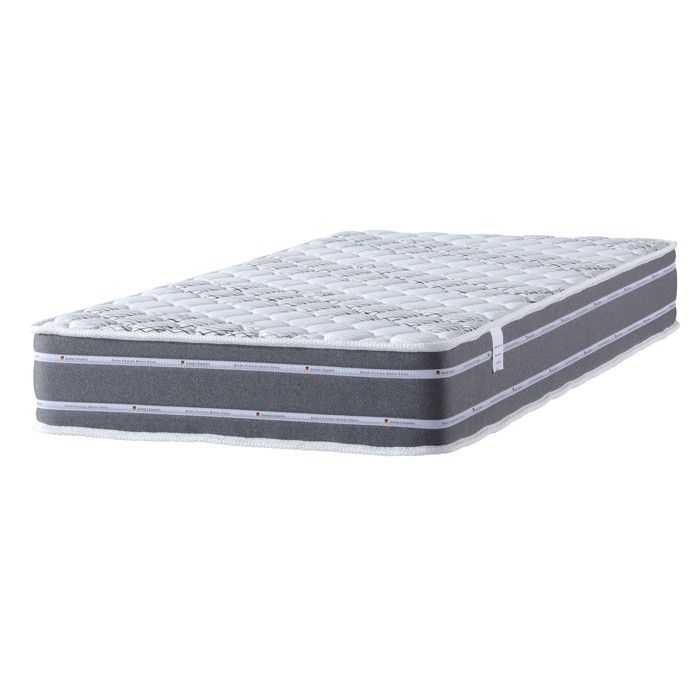 Literie -Lot de 2 Matelas Tissu Bambou Naturel 80x200 x 24 cm + 2 Alèses + 2 Oreillers Visco - Très Ferme - Ame Poli Lattex Haute De
