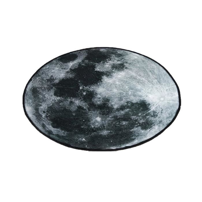 Tapis De Sol Rond Lune Grise 60cm Gothique Witchy Pagan Aille Unique Noir