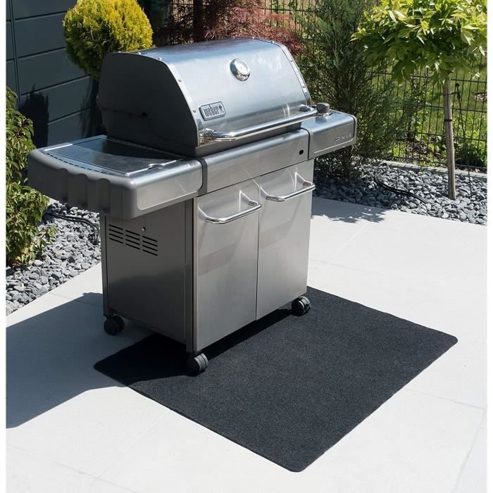Brasero pour barbecue - Tapis de protection pour terrasse - Résistant