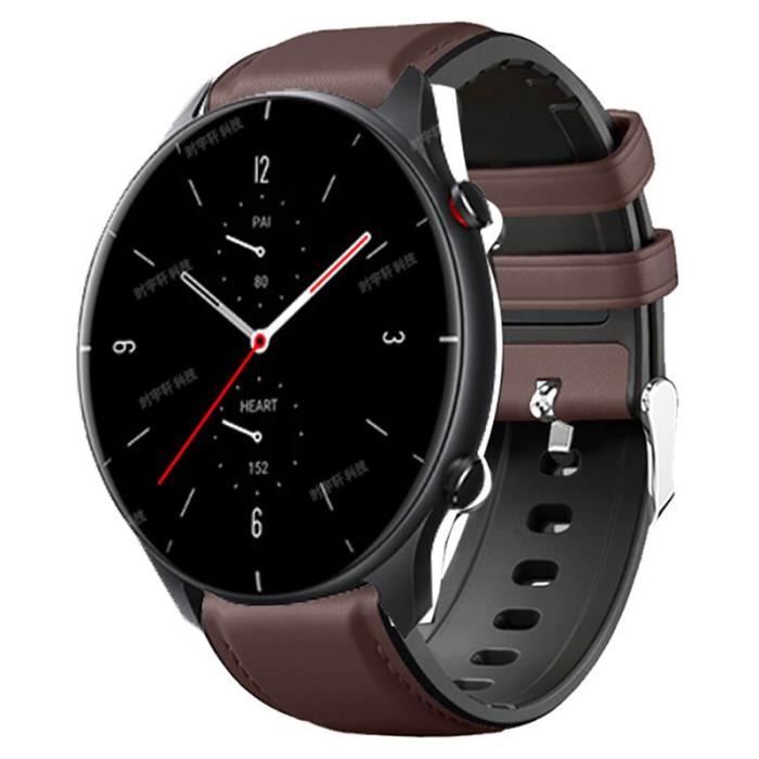 Bracelet en cuir pour montre connect e Xiaomi Huami Pace GTR 47mm