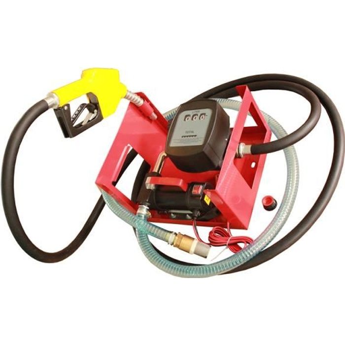 Pompe à fuel / gasoil avec clapet anti-retour, crépine d'aspiration, 12V  40l/min 150W, Pistolet automatique