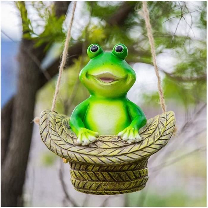 Figurine de jardin - Zen - Grenouille de méditation - Gris - Décoration extérieure - Style classique - Maison