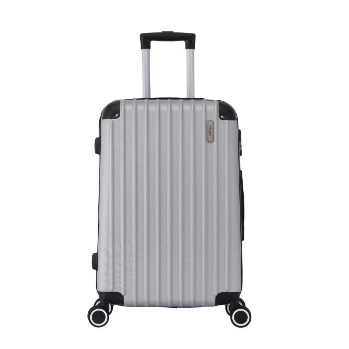 Valise Taille Cabine 55cm 4 roues rigide violet - Corner - Trolley ADC