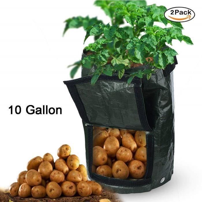 2pcs 10 Gallons Sacs De Plantation De Jardin Sacs A Plantation De Pommes De Terre Pour Faire Pousser Des Legumes Grow Bag Pot Plant Achat Vente Jardiniere Bac A
