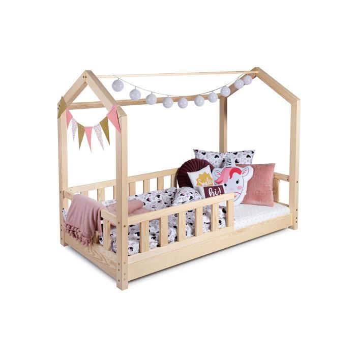 lit cabane en bois pour enfant - marque - modèle - solide et robuste
