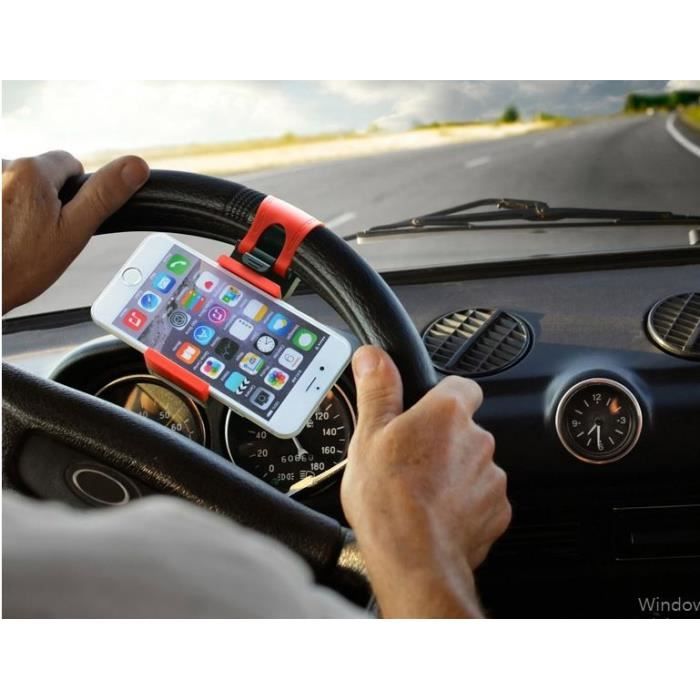Support de Smartphone de support de téléphone de poignée de volant de voiture