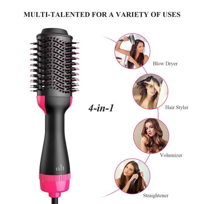 2 in 1 Hot Air Brush One Step Hair Dryer And Volumizer Styler Electric Ion Blow Dryer Brush Professional Curler Comb Roller