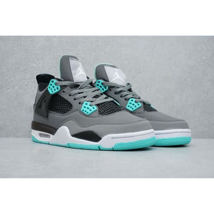 Jordan retro 4 gris discount vert