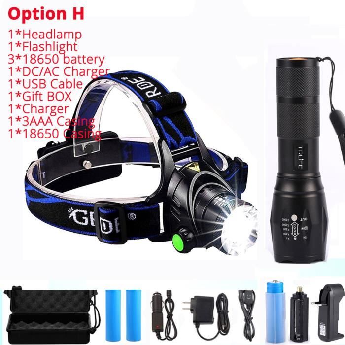 Étanche 8000 LM 2x XML T6 4.2 V USB DEL vélo lumière Phare Feu Arrière