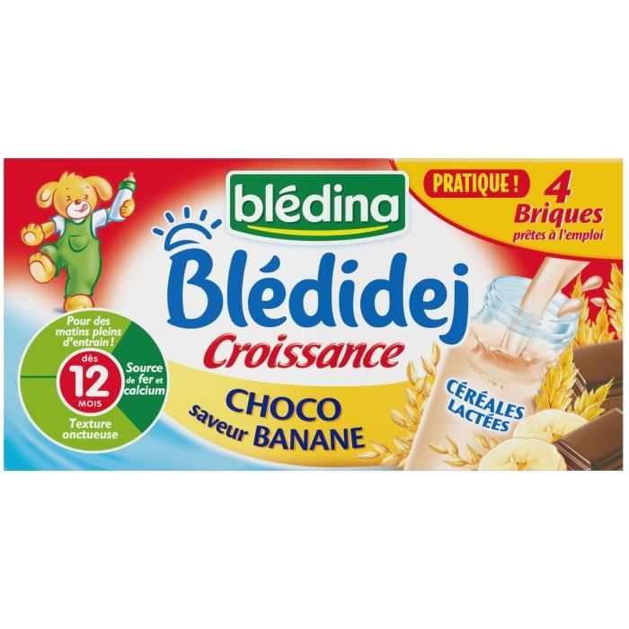 Bledina Bledidej Cereales Bebe Lactees Des 12 Mois Chocolat Banane 4x250 Ml Achat Vente Lait De Croissance Bledina Bledidej Cereales Bebe Lactees Des 12 Mois Chocolat Banane 4x250 Ml Soldes Cdiscount