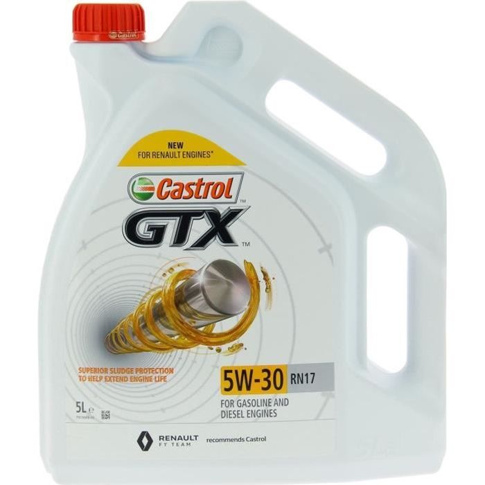 CASTROL Huile moteur GTX 5W-30 RN17 - 5L