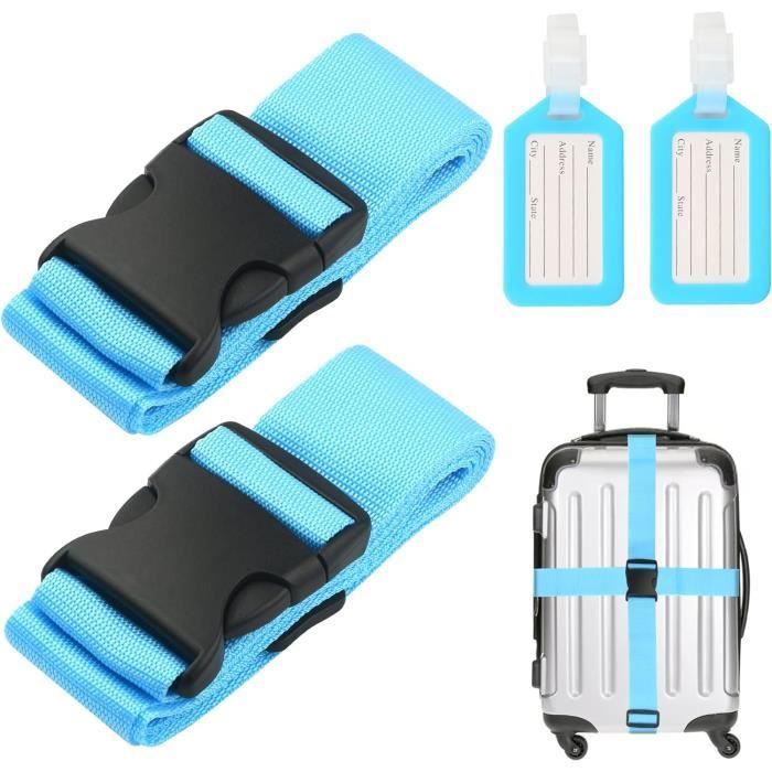 Sangle à Bagage Personnalisé Avec Nom Brodé Accessoire De Bagage Cadeau Anniversaire Vacances Pour Amoureux De Voyage - CALLIE