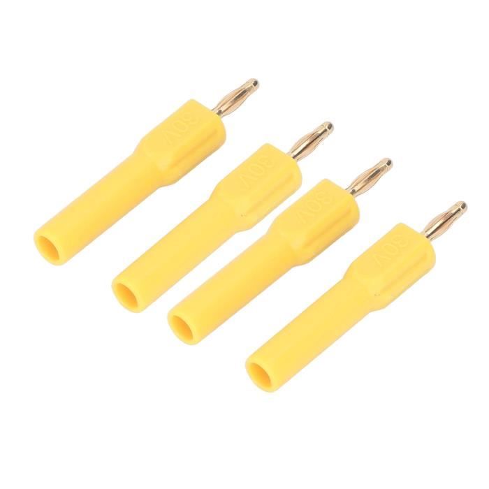 HEN--connecteur Banane Connecteur De Fiches Banane 2mm Mle à 4mm Femelle, Adaptateur En Laiton