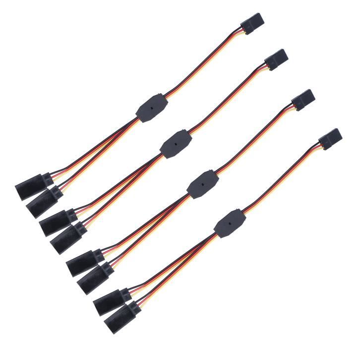 EJ.life Câble servo Y 10 Pcs Servo Splitter Câble PVC Isolant Flexible