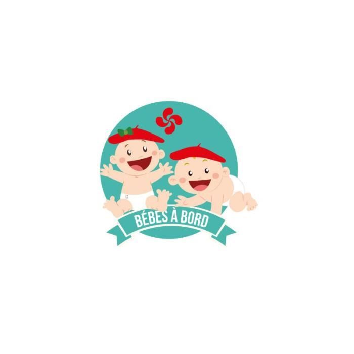 Autocollant Bebe A Bord Baby Basque Stickers Adhesif Logo 5 Taille 8 Cm Cdiscount Auto