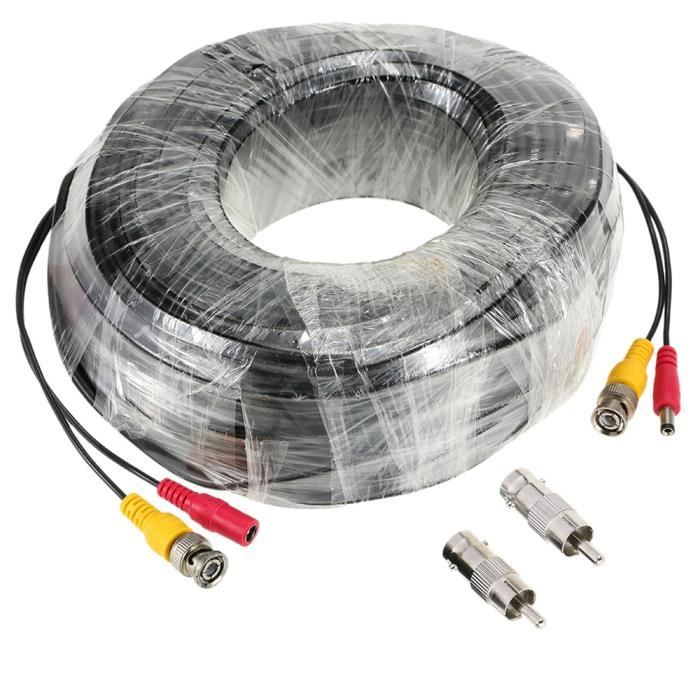 196 Ft Bnc Connecteur D Alimentation Cc Video Siamois Cable Pour Camera De Videosurveillance Dvr Achat Vente Alimentation Cable 196 Ft Bnc Connecteur Cdiscount