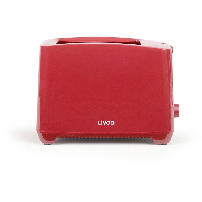 Livoo – Grille pain 2 fentes DOD162N – 650 3 fonctions 7 niveaux ramasse miette amovible Chili
