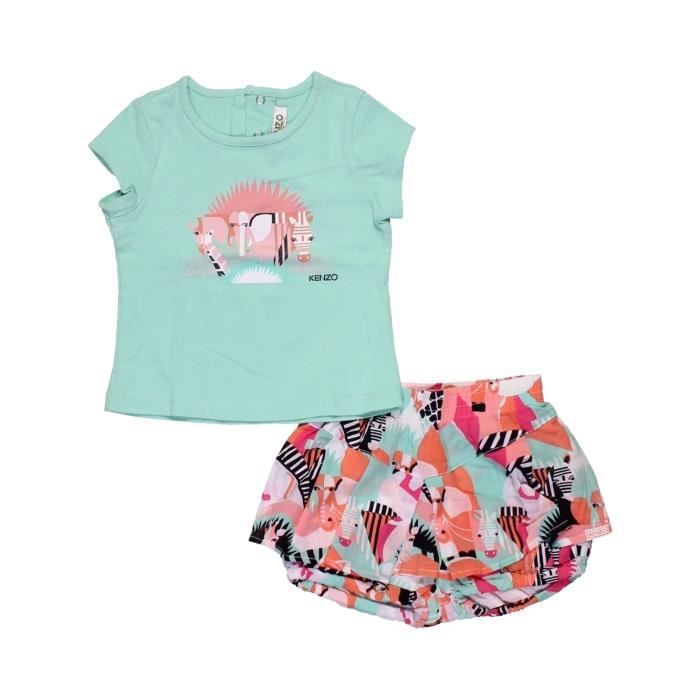 Ensemble bébé fille KENZO 18 mois bleu été - vêtement bébé #982300 Bleu -  Cdiscount Prêt-à-Porter