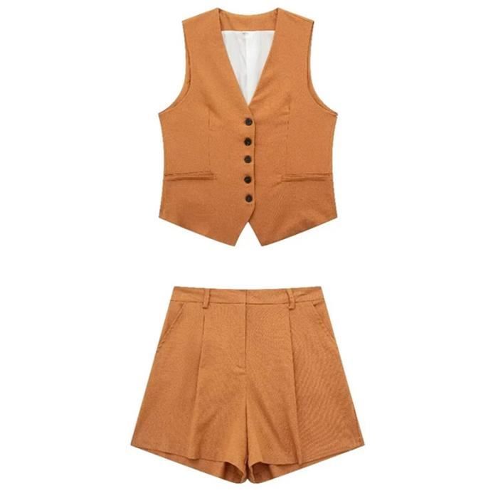 Gilet en lin discount femme
