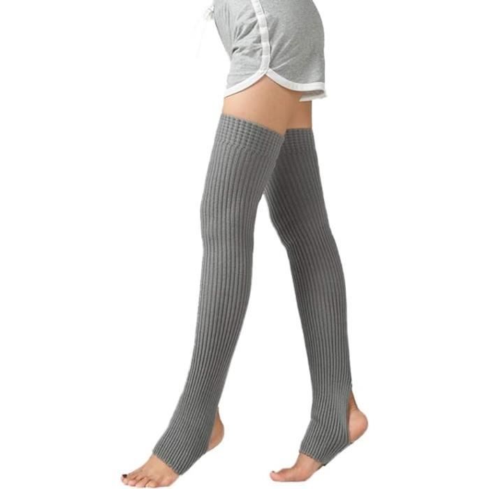Guêtres Chaudes Pour Femmes – Jambières En Acrylique – Longueur 75/85 Cm – Pour Hiver, Yoga, Fitness, Sorties – Noir, Blanc, Gris