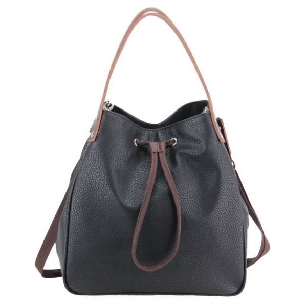 Sac Cabas Lacet Paquetage Noir BG PU BG 001 Cdiscount Beaux Arts