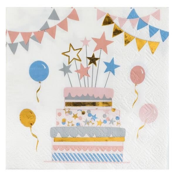 Serviette Cocktail Joyeux Anniversaire Enfant Multicolore X R 6696 Matiere Papier Cdiscount Maison