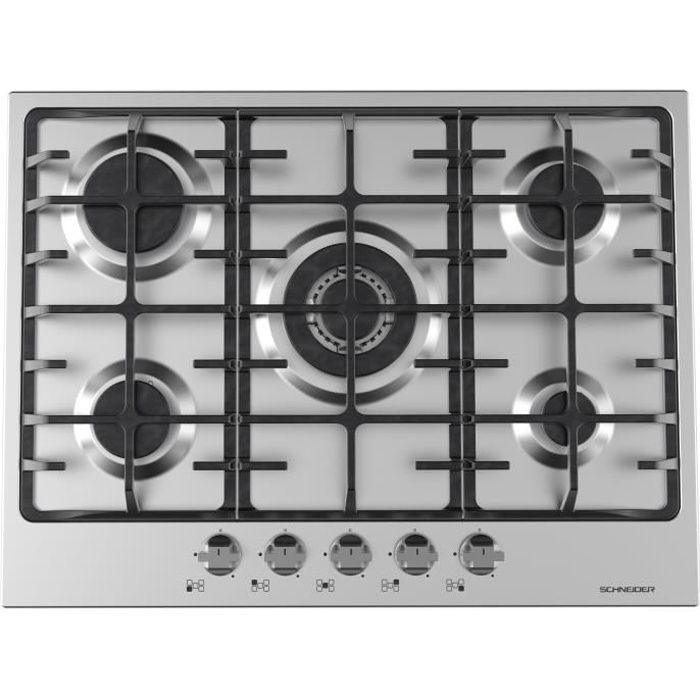SCHNEIDER SCTG7051X3 Plaque de cuisson gaz 70 cm 5