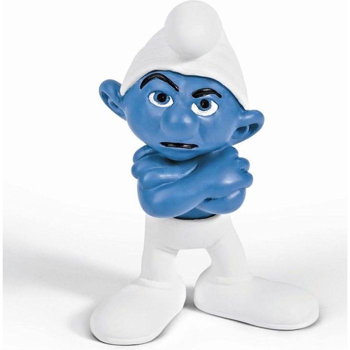 Schleich 733 Schtroumpf Grognon 6cmx4cmx8cm Cdiscount Jeux Jouets