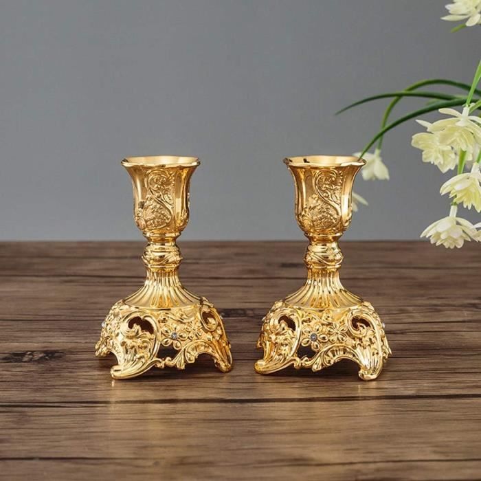 Lot De 2 Chandeliers En Cristal - Style Bougeoir Flamme - Vintage 1960 - Saint-Louis